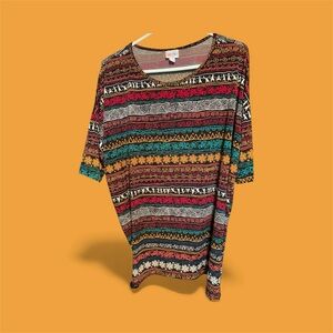 Lularoe Multicolor Patterned Women's Top